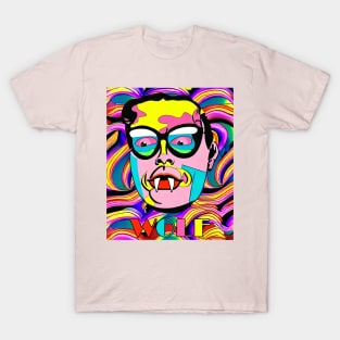 ACID WOLF Pop Art Surreal Magic Human | Big Boss Art By Tyler Tilley T-Shirt